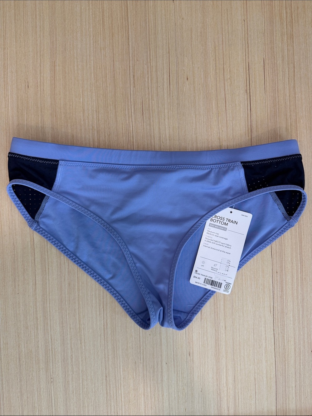 Women's Blue Contrast Swim Bottom